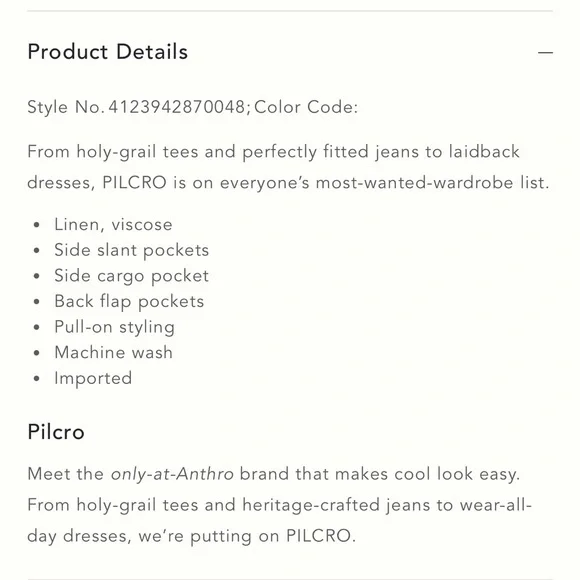 Anthropologie Pilcro Linen Floral Print Cargo Pants Pink Combo • Medium • NWT - Picture 7 of 9